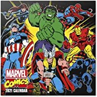 Los mejores  - ERIK - Calendario de pared 2021 Marvel Comics- 30x30 cm- Producto Oficial (Incluye póster de regalo)